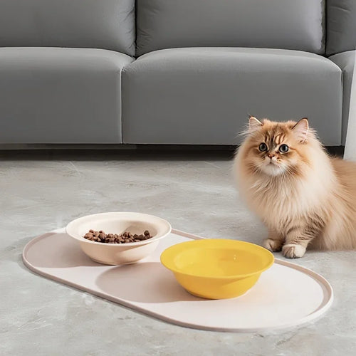 1 pièce, tapis d'alimentation pour chat avec design antidérapant et imperméable, tapis pour nourriture pour animaux, compatible avec les bols pour chats/chiens, foyers avec plusieurs animaux, propriétaires de chiens
